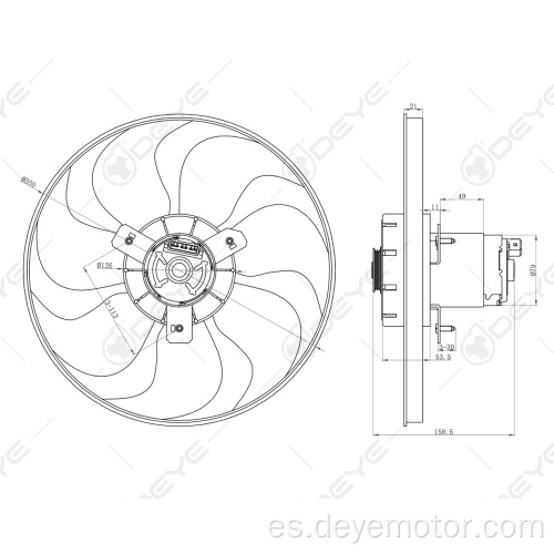 Motor 12v del ventilador de enfriamiento del radiador del coche de los nuevos productos